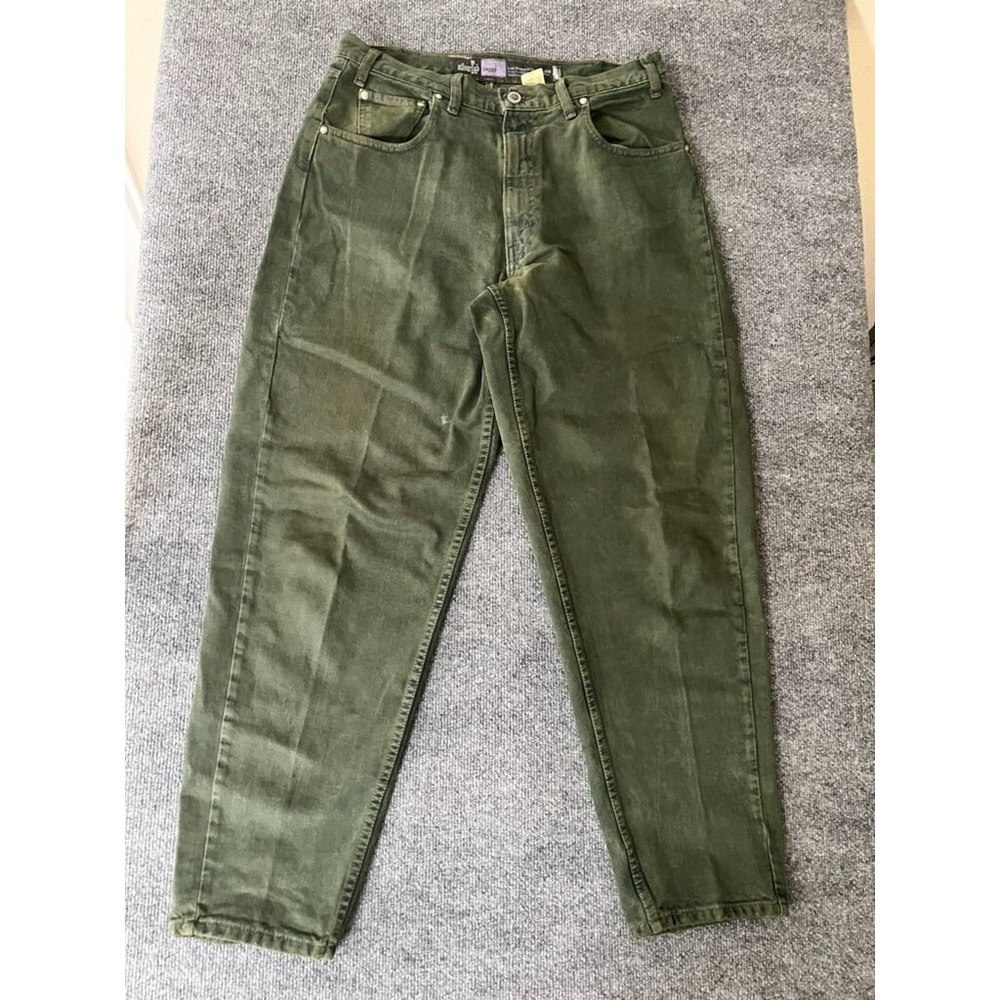 VTG 1992 Silver Tab Levi's Baggy Green DENIM‎ JEANS SIZE  33X30